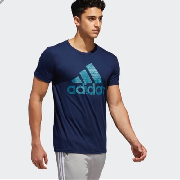 50% sale Adidas T-shirt NEW blue with 2 Xl - Picture 3 of 7